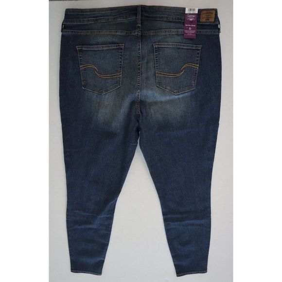 Signature by Levi Strauss Women's Sz 20 Gold Label Mid-Rise Skinny Denim Jeans - Picture 2 of 5